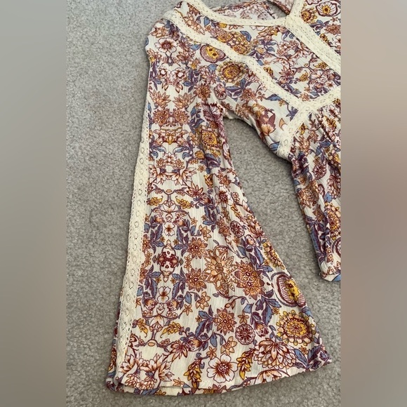 alter’d state Women Boho Crochet Floral Visvose Detail Top Size XS - Picture 6 of 8